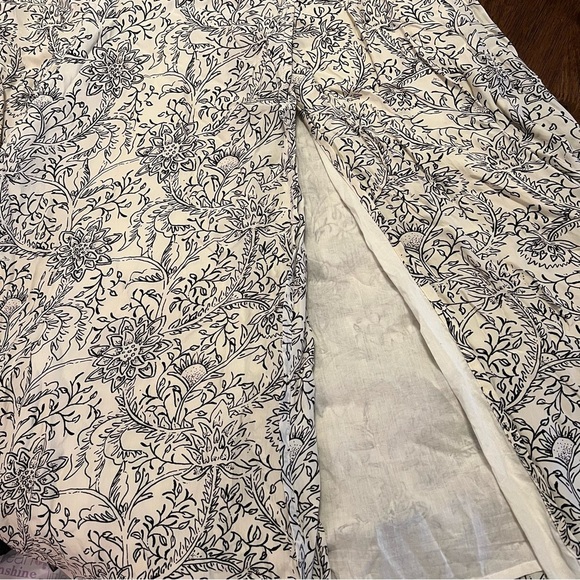 Scotch & Soda Easy Floral Maxi Midi Dress S Boho Coquette Flowy Slit Puff Sleeve - Picture 10 of 16